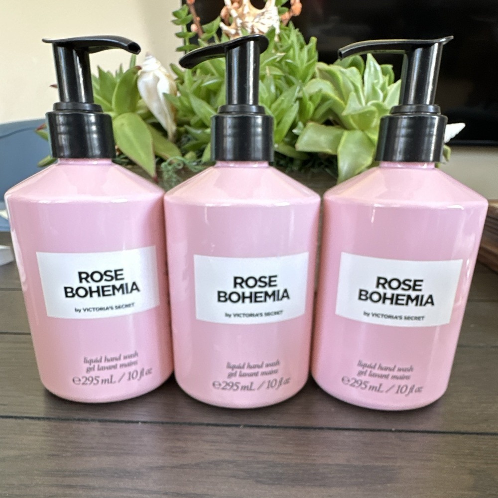 Victoria's Secret Rose Bohemia Liquid Hand Wash 10 oz Set of 3 New Sealed